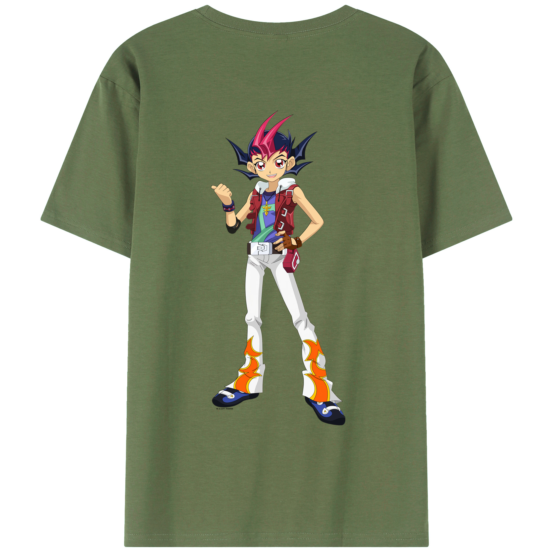 （画像用） 遊☆戯☆王 Yu-Gi-Oh! 綿100％ メンズ半袖Tシャツ（バックプリント） 通気性